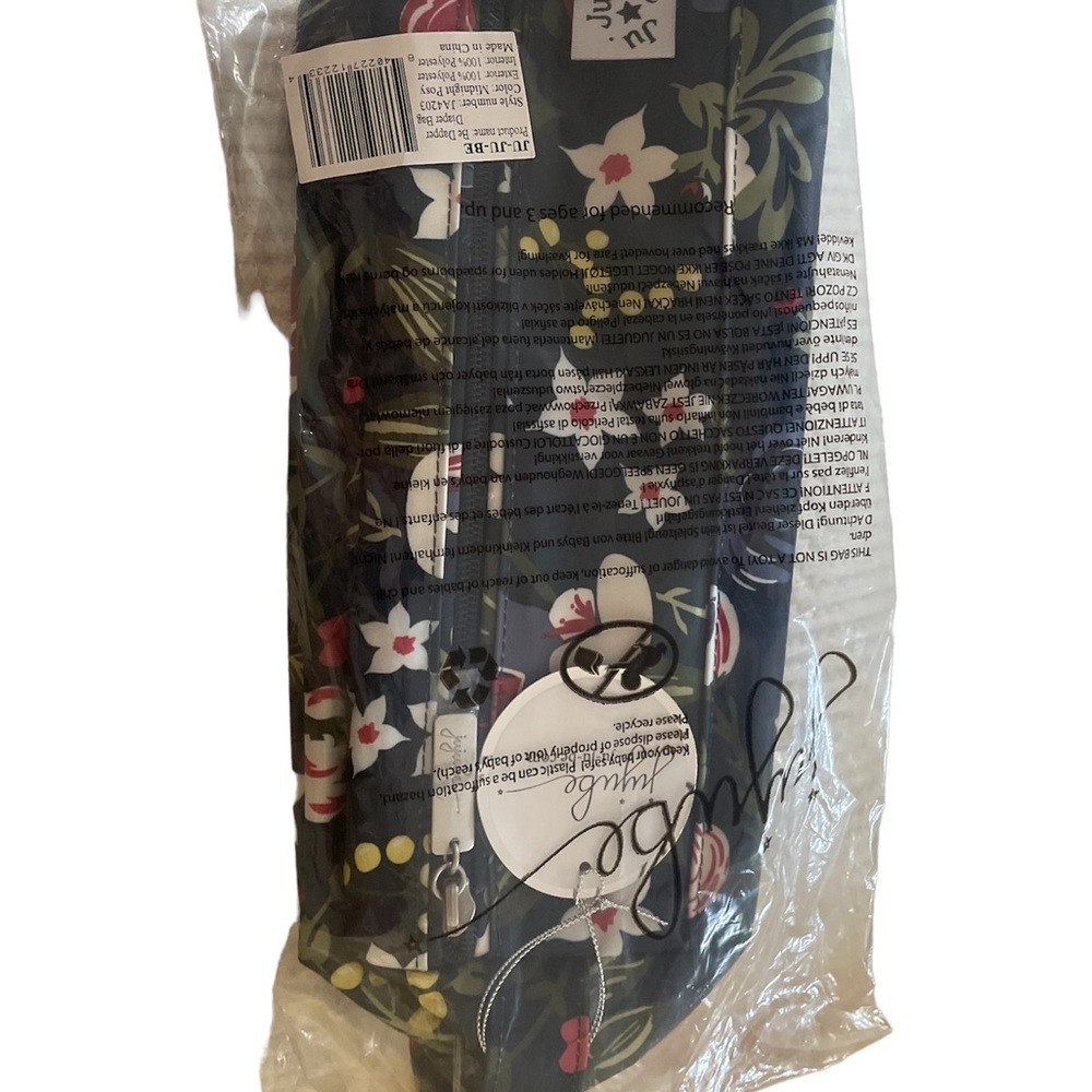 JU-JU-BE Dapper Diaper Bag style#JA4203 color is Midnight Posy NWT - Picture 9 of 12
